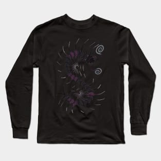 The Darkest Purple Centipede Long Sleeve T-Shirt